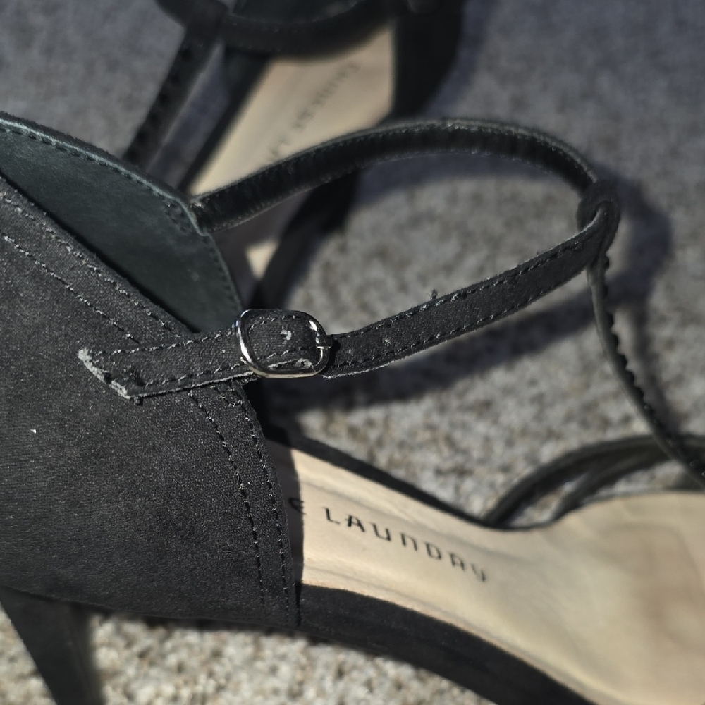 Chinese Laundry Black Strappy Heels - Picture 6 of 9